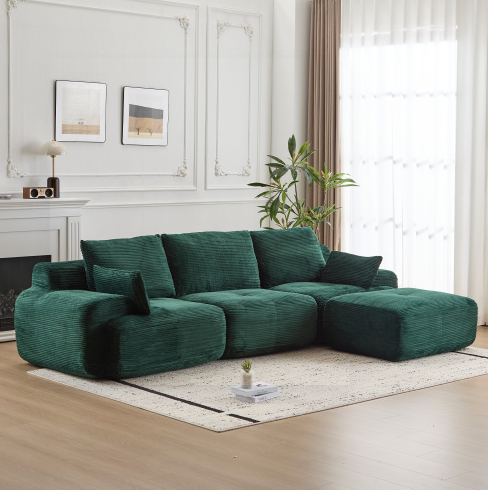 Green + Corduroy + 3 Seat