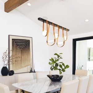 Long Black LED Pendant <b>Light</b> E27 220V For Living Room Bedroom Study Hotel - Product Image 1