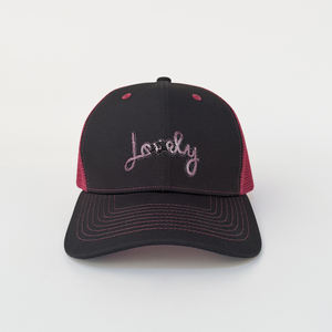 Lovely Sequin Patch Custom Hat INJAEVINA Gorra de béisbol de malla Rosa Sombreros de camionero unisex de 6 paneles - Product Image 1