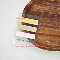 Ensemble de notes autocollantes transparentes avec logo personnalisé sur panneau PET transparent, bloc-notes imperméable translucide, marqueur de page pour indexation et avis de livre