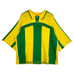 Jersey de Rugby de Punto con Diseño de Logotipo Personalizado OEM, Camiseta de Béisbol de Punto con Franjas Verticales Únicas, Jersey Deportivo de Punto de Alta Calidad, Polo - Product Image 5