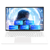 Vente en gros d'usine, nouveau PC portable professionnel OEM 16,1 pouces, Intel Core i7 Quad Core 1,2 GHz, Windows 11, 16 Go de RAM, 512 Go de SSD, écran IPS 16:10