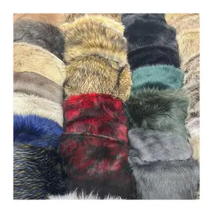 High Quality Clearance Imitation Animal Long Pile Faux Raccoon Fur Fabric Stock Lots Sale