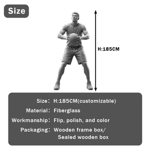 Statua Personalizzata in Vetroresina <span class=keywords><strong>di</strong></span> Giocatore <span class=keywords><strong>di</strong></span> <span class=keywords><strong>Basket</strong></span>, Decorazione da Giardino per Esterni, Scultura Ornamentale - Product Image 3