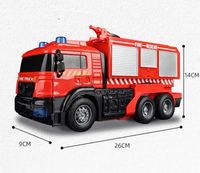 Nuevo Juguete RC 2023, Camión de Bomberos con Aspersor RC de Deformación con un Solo Clic, Robots Transformables RC