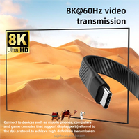 PD100W Llavero Corto FPC Tipo-C Cable de Carga de 8K @ 60Hz Salida de Vídeo 40Gbps Transferencia de Datos Auriculares para Teléfonos Móviles