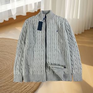 Maglione Casual Autunno/Inverno in Misto Lana e <span class=keywords><strong>Cashmere</strong></span> Ricamato Stile Coreano Antipiega con Chiusura a Cerniera e Colletto a Risvolto Frontale - Product Image 1