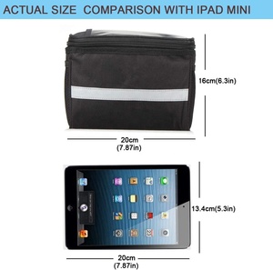 Borsa per Bicicletta con Tasca a Rete, <span class=keywords><strong>Cestino</strong></span> per Manubrio, Custodia per <span class=keywords><strong>Bici</strong></span> con Cinghia Regolabile ad Alta Capacità - Product Image 2