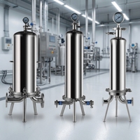 Boîtier de filtre à liquide en acier inoxydable 304/316L certifié ISO9001 CE, poli électrolytiquement, compatible avec les éléments filtrants à eau de 10 à 40 pouces