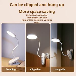 ไฟ LED แบบชาร์จไฟได้ โคมไฟตั้งโต๊ะแบบหนีบ 360 องศา โคมไฟอ่านหนังสือแบบคอห่านยืดหยุ่นได้ โคมไฟตั้งโต๊ะแบบ USB ถนอมสายตา โคมไฟอ่านหนังสือสำหรับการเรียน - Product Image 2
