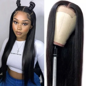 Pelucas de Cabello Humano Virgen Indio Crudo de 30 Pulgadas, Pelucas con Cierre Frontal de Encaje Liso, Pelucas con Frente de Encaje HD para Mujeres Negras - Product Image 3