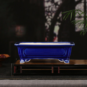 <span class=keywords><strong>Pot</strong></span> à fleurs classique en argile émaillée violette pour la décoration <span class=keywords><strong>de</strong></span> balcon. Design Pivoine et <span class=keywords><strong>Jasmin</strong></span>. Forme large et à large ouverture. - Product Image 3