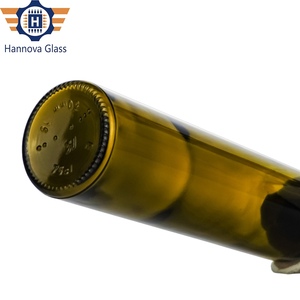 Rifornito di 25.36 once lungo collo sicuro vuoto rotondo 0,75 l aceto bottiglia da 750ml verde olio d'oliva bottiglia di vetro con tappo a spirale - Product Image 4