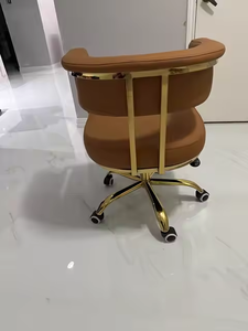 Modern Luxury Gold Base PU Leather Manicure Chair Set Professional <b>Nail</b> Salon Pedicure Technician Stool Wheels Commercial Use - Product Image 5