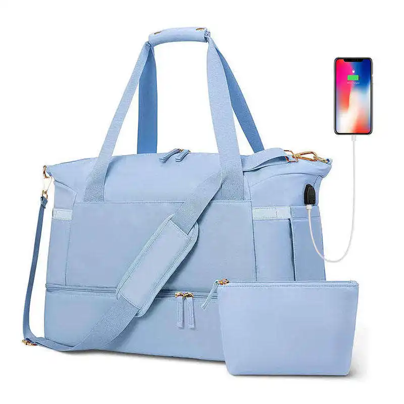 Benutzer definierte große Kapazität wasserdichte Reisetasche Pink Travel Duffel Bag Gym Sport Travel Duffel Bag für Frau und Mann