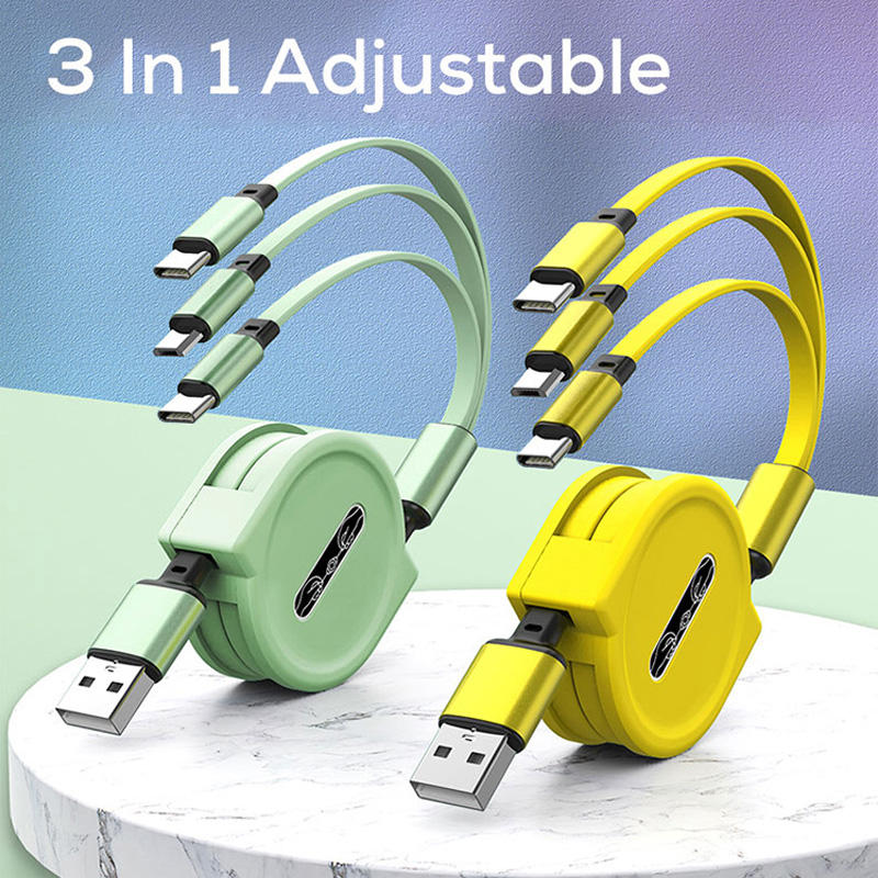 Green 3 in 1 USB cable