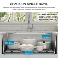Nouvelle Évier de Cuisine Monobloc Multifonctionnel 2025 avec Affichage Numérique LED Anti-Rayures, en Acier Inoxydable 304