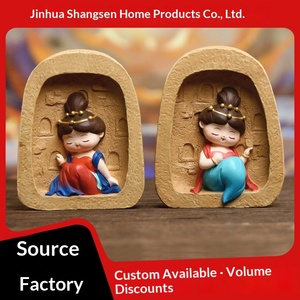 Statuette in Resina Stile Cinese Apsara, Ornamenti Fuxi <span class=keywords><strong>delle</strong></span> Caverne di Dunhuang Mogao, Design Dipinto Carino Personalizzabile - Product Image 4