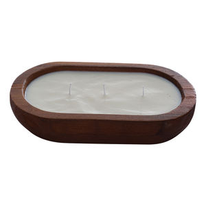 Nhà Máy Bán buôn hình bầu dục bằng gỗ nến Bát mộc mạc trang trí Tay Chạm Khắc lớn bằng gỗ bột bát để làm nến - Product Image 6