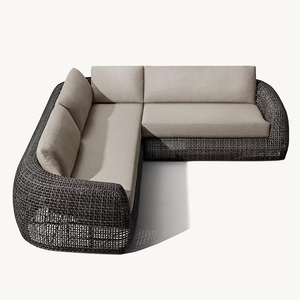 Jardin moderne et élégant canapé en rotin PE <span class=keywords><strong>mobilier</strong></span> d'extérieur <span class=keywords><strong>de</strong></span> patio <span class=keywords><strong>haut</strong></span> <span class=keywords><strong>de</strong></span> <span class=keywords><strong>gamme</strong></span> pour hôtels et villas - Product Image 6