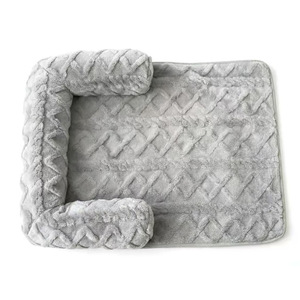 Pet Mat Rectangle 10cm Thick Polyester Fiber Geometric Pattern <b>Dog</b> Bed Four Seasons Use - Product Image 1