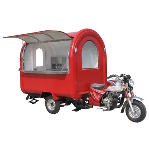 Sebze otomat üç tekerlekli bisiklet contrailer römork gıda kiosklar patates kızartması arabaları mobil yemek arabası