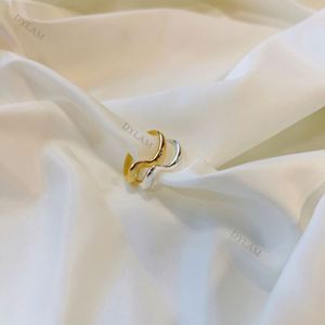 Dylam New Arrivals Double <b>Rings</b> Ins Irregular Geometry S925 <b>Open</b> Adjustable <b>Rings</b> for Women Girl - Product Image 4
