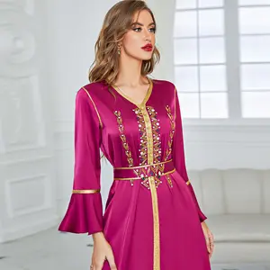 OEM/ODM סיטונאי אופנה נצנצים שמלות נשים ליידי אלגנטי מסיבת ערב שמלת מקסי העבאיה
