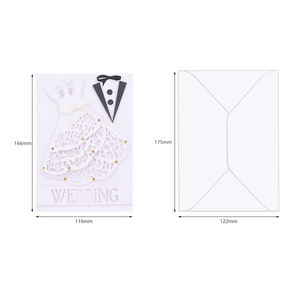 Winpsheng fait à la main amour feuille chaude impression offset carte d'invitation <span class=keywords><strong>de</strong></span> mariage avec papier - Product Image 6