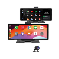 Caméra vidéo DVR de voiture à double objectif 4K de 10,26 pouces, enregistreur, GPS Navi, WIFI 5G, rétroviseur, émetteur FM pour CarPlay compatible