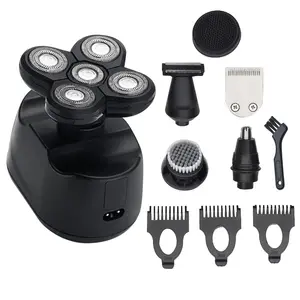 Calvo Rasoio 6 in 1 Trimmer Peli del Naso Pulizia Del Viso Barba Rasoio Elettrico da Uomo Kit Rasoio degli uomini