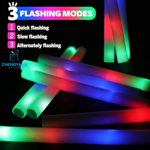 Custom logo Led <strong>Glow</strong> Foam Stick 48cm <strong>Baton</strong> Night Run Use Flashing Light up Cheering 18.5 Inch Colorful for Party Concert Bar - Product Image 4