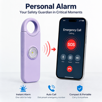 Alarme personnelle portable rechargeable 130 dB SOS améliorée 2026, appel d'urgence à une touche, porte-clés pour femmes et personnes âgées