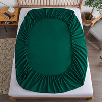 Drap-housse en coton avec bandes élastiques Couvre-matelas réglables antidérapants pour lit simple double King Queen, 140/160/200cm