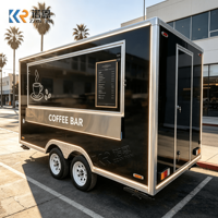 Remorque bar mobile, camion de café, remorque boulangerie, kiosque alimentaire mobile, chariots de vente de nourriture pour services commerciaux