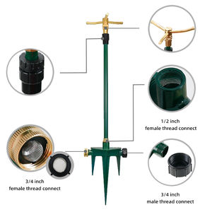 热卖洒水喷头旋转黄铜3臂高层花园伸缩式喷雾器 - Product Image 2