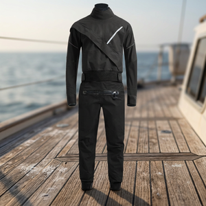 High Neck Long Sleeve Neoprene <b>Wetsuit</b> 3.0mm Waterproof Chest Zip Unisex Adult All Seasons - Product Image 4