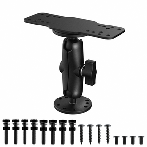 S109 Support de fixation pour sondeur de pêche en alliage d'aluminium de 5,4 pouces 360° Support électronique marin rotatif avec verrou de sécurité, support de bateau réglable - Product Image 1