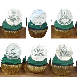 Honey And Sweetness Christmas Acrylic Cupcake Toppers Laser Marked Decorations For <b>Cake</b> <b>Decorating</b> <b>Supplies</b> - Product Image 2