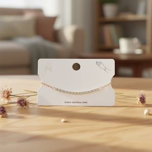 Pulsera de Cadena de Diamantes de Acero Inoxidable, Corte Brillante Redondo, Sintético, Cultivado en Laboratorio, Minimalista, para Uso Diario, Unisex - Product Image 3