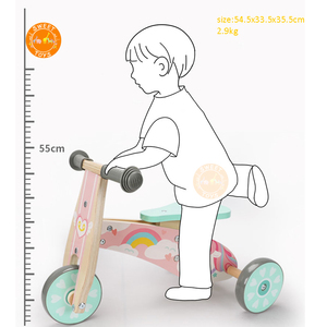 Bicicleta de equilibrio de <span class=keywords><strong>madera</strong></span> para niños pequeños, triciclos de <span class=keywords><strong>madera</strong></span>, andador, juguetes preescolares - Product Image 6