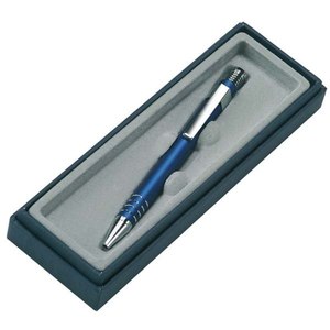 Matita meccanica blu in confezione regalo con clip argentata e impugnatura comoda per scrittura e uso in ufficio - Product Image 1