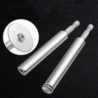 Mini lame de scie circulaire à poignée hexagonale en acier au chrome-vanadium, tige d'extension pour lame de scie, embouts de perceuse pour outils électriques