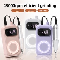 Polisseuse à ongles électrique rechargeable portable avec prise USB de vitesse 45000 tr/min