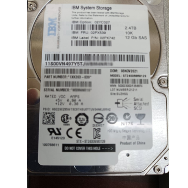 02PX539 2.4TB 10K 2.5 