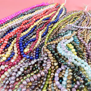 Perles d'eau douce de culture perles d'eau douce teintes en vrac 6-7mm Trou: 0.8mm Vendu par 15.3 pouce - Product Image 6