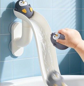 Jouets de <span class=keywords><strong>bain</strong></span> pour enfants : Ensemble de glissades aquatiques animales, filet de pêche, jouets flottants pour jeux aquatiques - Product Image 1