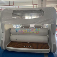 Bateau-maison gonflable électrique de luxe pour salon flottant, en PVC vinyle 0,9 mm, capacité 500 kg+, plus de 10 passagers, garantie 3 ans