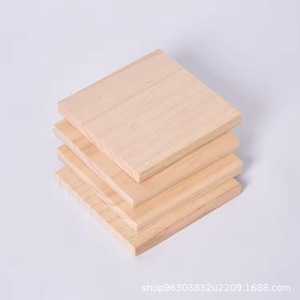 Wooden <b>Square</b> Craft Board Natural Wood Color 4 Pcs For Children Diy Projects - Product Image 5