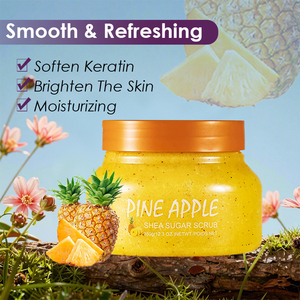 COFFEE Shea Sugar <b>Scrub</b> 350g Pine Apple Exfoliating Body <b>Scrub</b> For Body Face <b>Hand</b> Foot Exfoliate Remove dead skin and Moisturize - Product Image 5